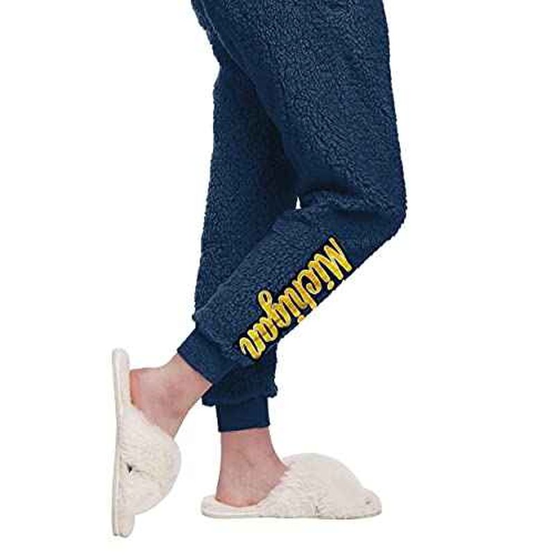 FOCO NCAA womens College Team Logo Sherpa Lounge Shirt Pants Set
