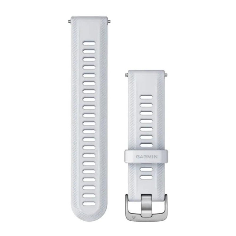 Garmin Replacement Band for Forerunner 955, Whitestone and Silver