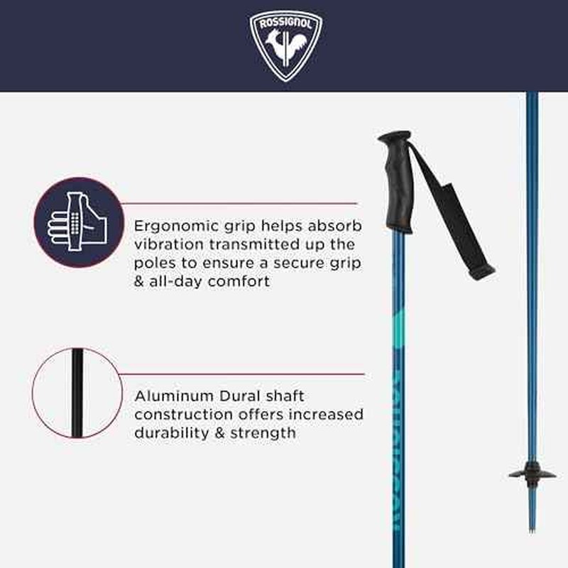 Rossignol Electra Alpine Ski Poles - Downhill Ski Poles for Women - Black