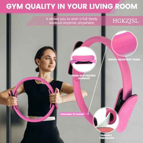 Home Pilates Essentials Kit for Women,Pilates Equipment Set with 9 Inch Yoga Ball,Figure 8 Resistance Band,Pilates Bands & Accessories,Pilates Ring and Ball Set for Beginners Home Workouts