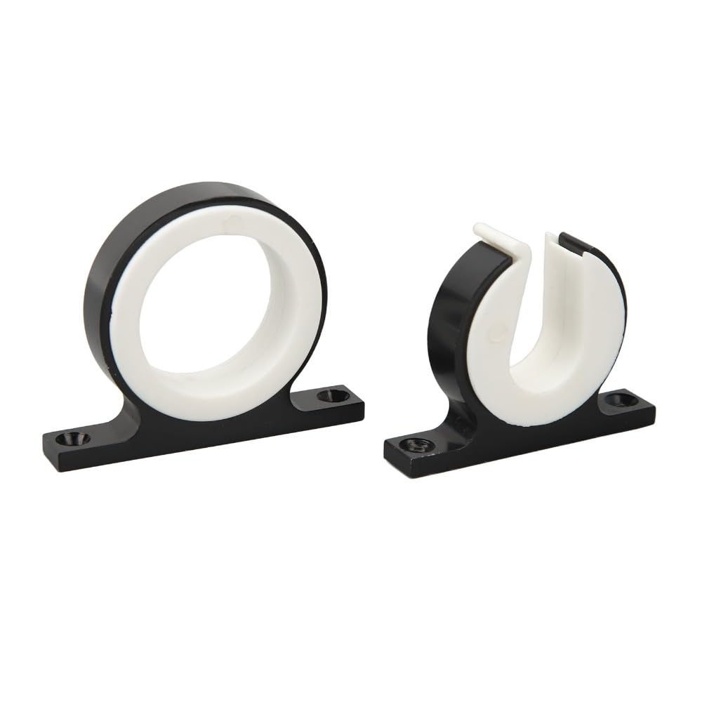 2 Pcs Aluminium Boat Mounted Holder Fishing Accessory Horizontal Vertical Fishing Rod Management Wall Mounted Holder for RVs Ships(3160AAB Black)