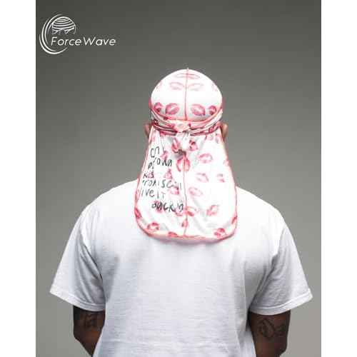 ForceWave Durag for Men Designer for Waves Silky Durag Du rag with Designed Pattern