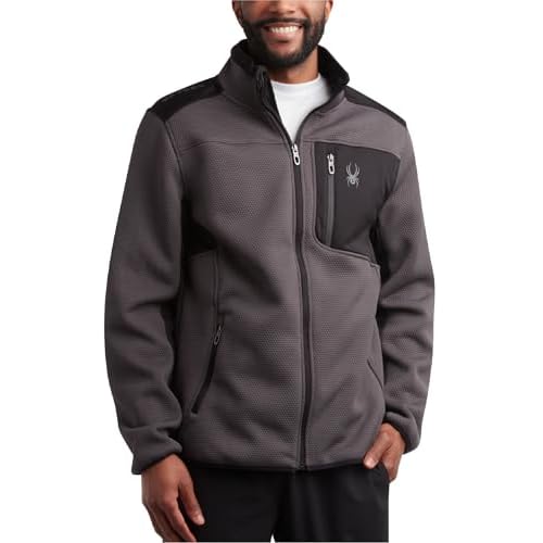 Spyder Men's Jacket - Full Zip Up Soft Encore Fleece Jackets for Men - Men's Lightweight Jackets with Chest Pockets (S-XL)