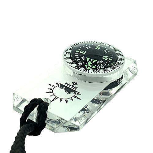 Sun Company MiniComp II - Mini Orienteering Compass with Rotating Bezel | Easy-to-Read Zipper Pull Compass for Jacket, Parka, or Pack