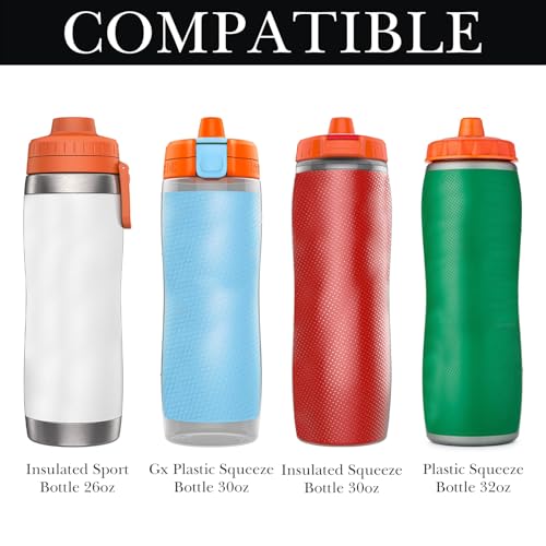 Linkidea Water Bottle Carrier with Strap Compatible with Gatorade Plastic Squeeze 32oz, Insulated Squeeze 30oz, Waterbottle Sling Bag Holder, Extra Long Shoulder Strap (59'') (Black)