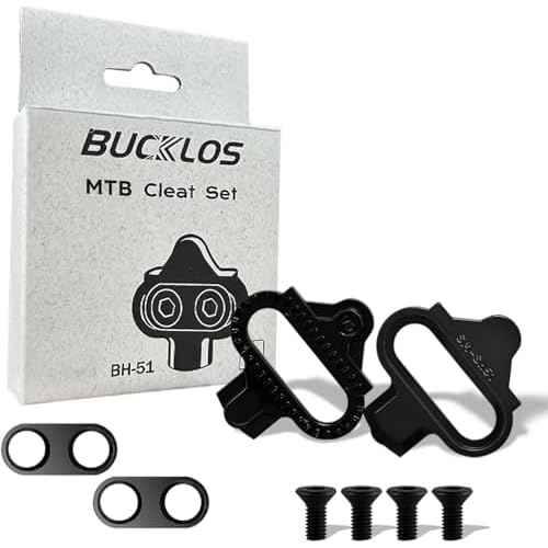 BUCKLOS SPD Pedals PD-M680 Mountain Bike Clip in SPD Flat Combo Dual Sided Pedals - Road Bike MTB Clipless Sealed Bearing Bicycle Clips Pedal Compatible with Shimano SPD Cleats (Black¡¦