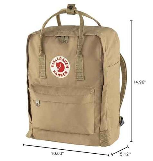 Fjallraven Women's Kanken Backpack, Clay, Tan, One Size