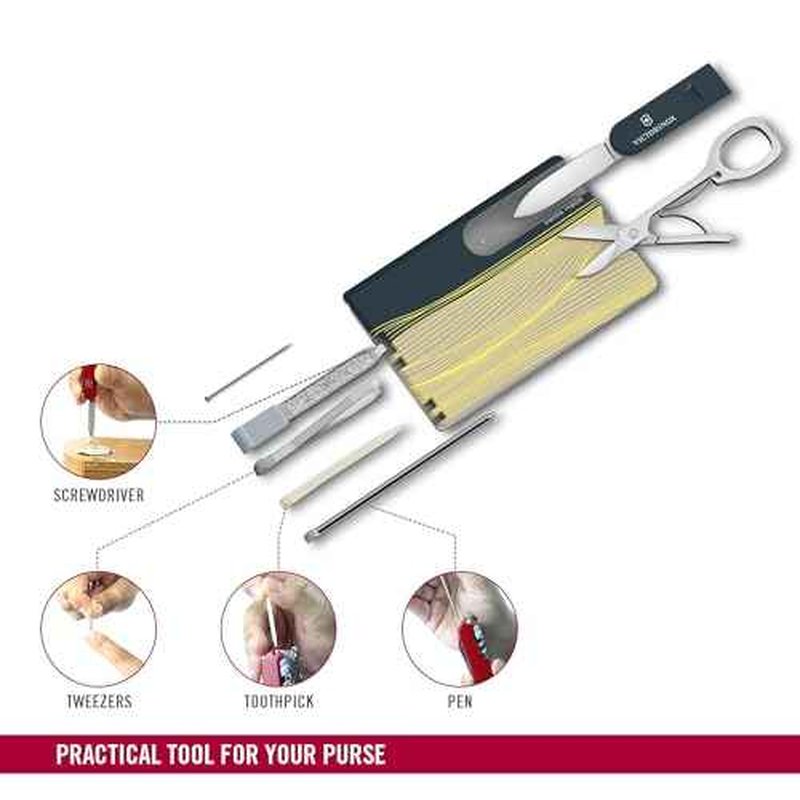 Victorinox Live to Explore Classic Swiss Card, 10 Function Swiss Made Multitool Card, New York Style