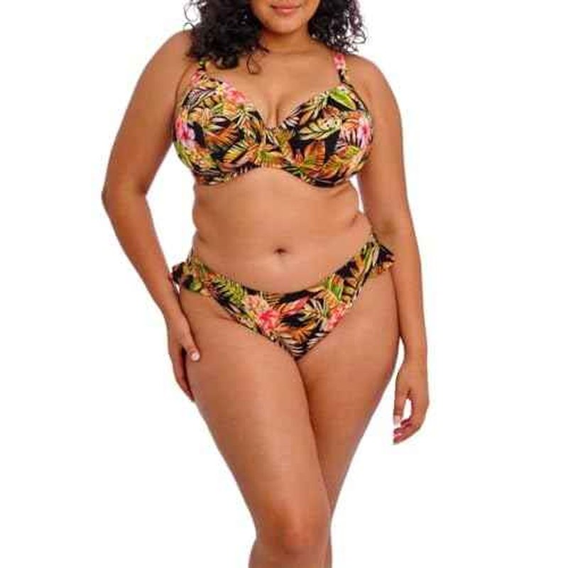 Elomi Womens Tiger Valley Uw Plunge Bikini Top