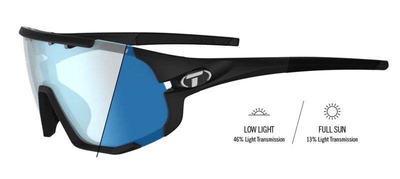 Tifosi Sledge Cycling Sunglasses (Matte Black (Clarion Blue Fototec Lens))