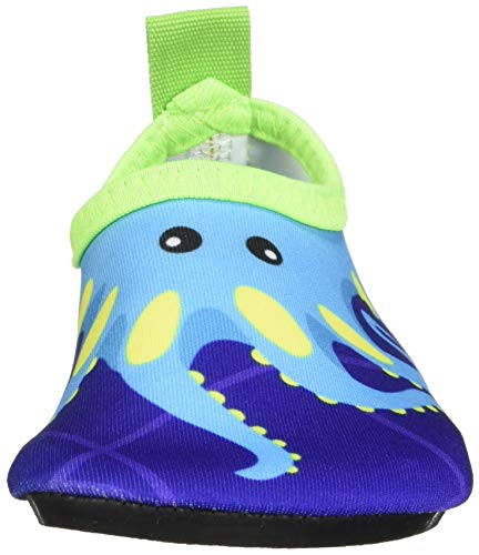 Toddler Kids Swim Water Shoes Quick Dry Non-Slip Water Skin Barefoot Sports Shoes Aqua Socks for Boys Girls Toddler, Blue Octopus, 7 Toddler