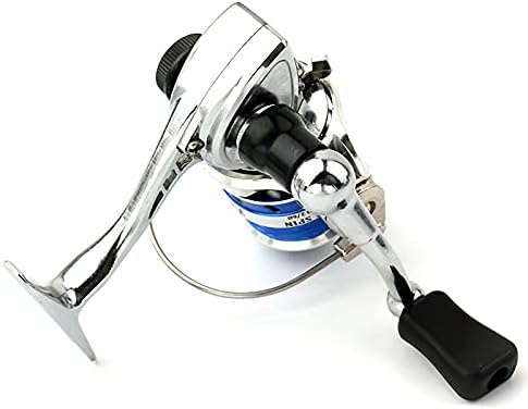 Mini Compact Metal Fishing Reel - Blue Pocket Spinning Wheel for Freshwater & Ice Fishing