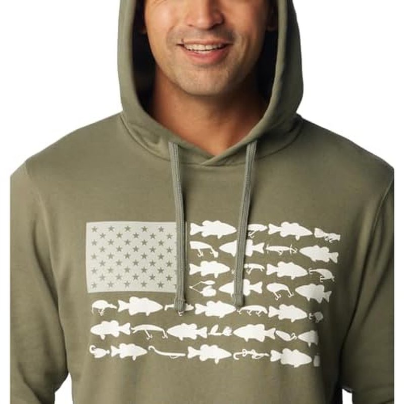 Columbia mens Pfg Fish Flag II Hoodie