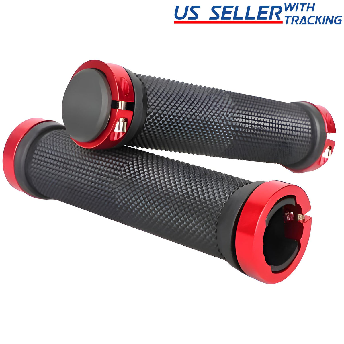 Ergonomic Rubber Bicycle Handlebar Grips for Mountain Bikes - Lock-On Ends