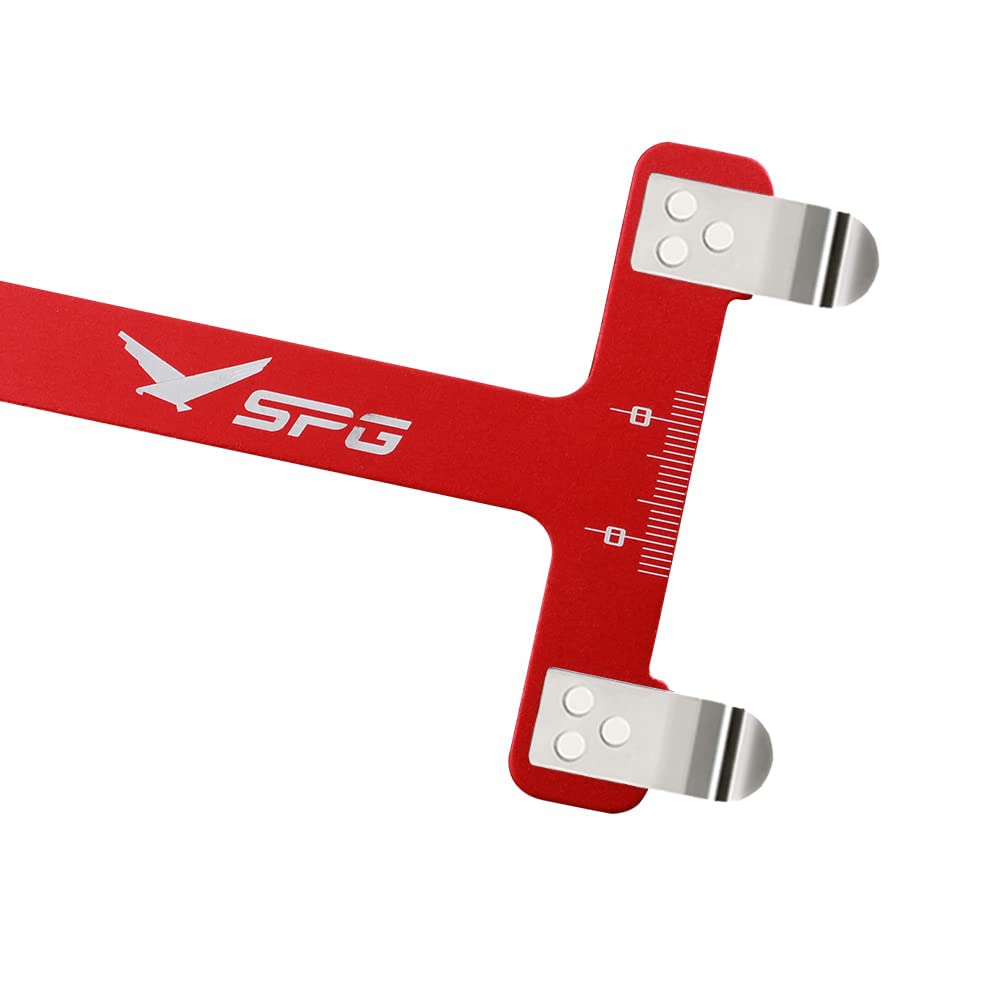 SOPOGER Archery Bow Square T Shape Bow Square Ruler Bowstring Measurement Tool Bow Turning Kit for Recurve Bow and Compound Bow Accessories (Red)