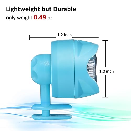 RAHAN Croc Lights for Shoes,2 PCS Croc Headlights,Light Up Charm Accessories for Adults Croc, Hands-Free Night Light, Camping Lights, IP65 Waterproof Light, Blue