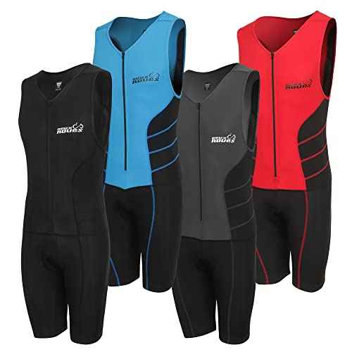 Youth Junior Kids Triathlon Suit Tri Cycling Skin Suit Sleeveless - Bonus Race Bib Belt