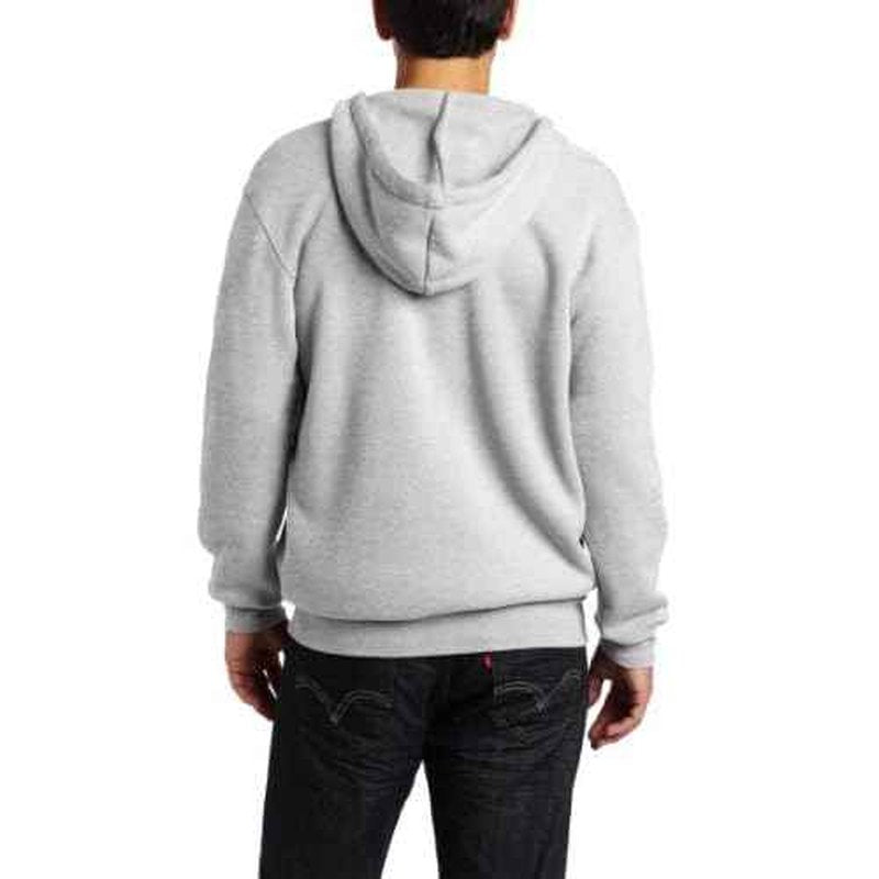 Carhartt Men's Loose Fit Midweight Full-Zip Sweatshirt, Heather Grey, 3X-Large