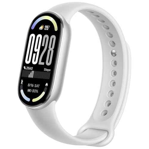 XIAOMI Mi Smart Band 10 (2025) - 1.72" AMOLED Display | 21 Days Battery Life | Touchscreen, Multi-Sport Tracker, Activity Tracker, Heart Rate Monitor | BT5.4 - Glacier Silver