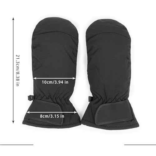 INOGIH Winter Outdoor Waterproof-Windproof Ski-Gloves for Women/Men - Non-Slip Warm Thick Lining Snow Mittens