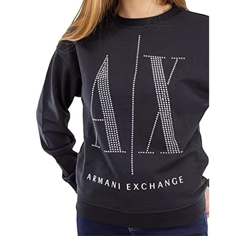 Armani Exchange Women's Studded Icon Sweatshirt