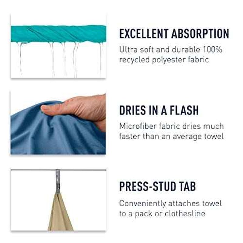 Sea to Summit Portable Pocket Towel for Camping, Gym, and Travel