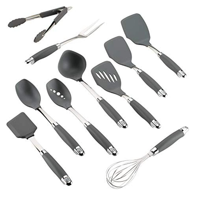 Anolon 10-Piece Nylon Mixed Tool Set, Graphite