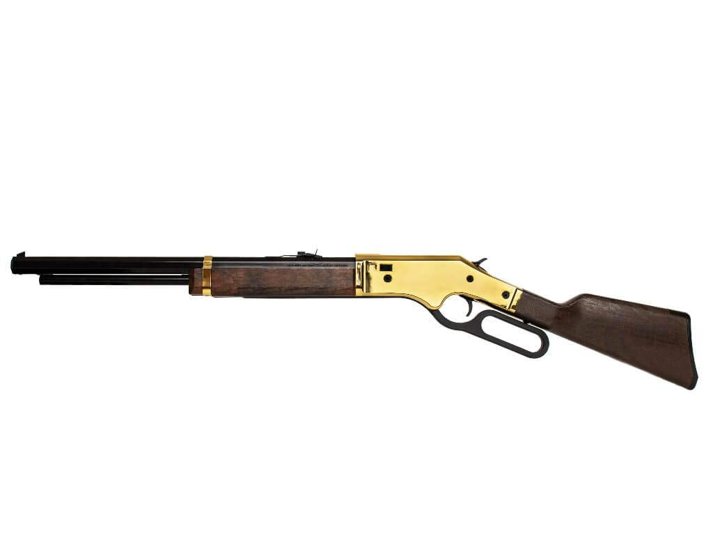 Barra Air Guns 1866 Cowboy Rifle .177 Caliber BB Gun Kit for Kids and Youth - Lever Action Pump (Gold Junior Bundle)