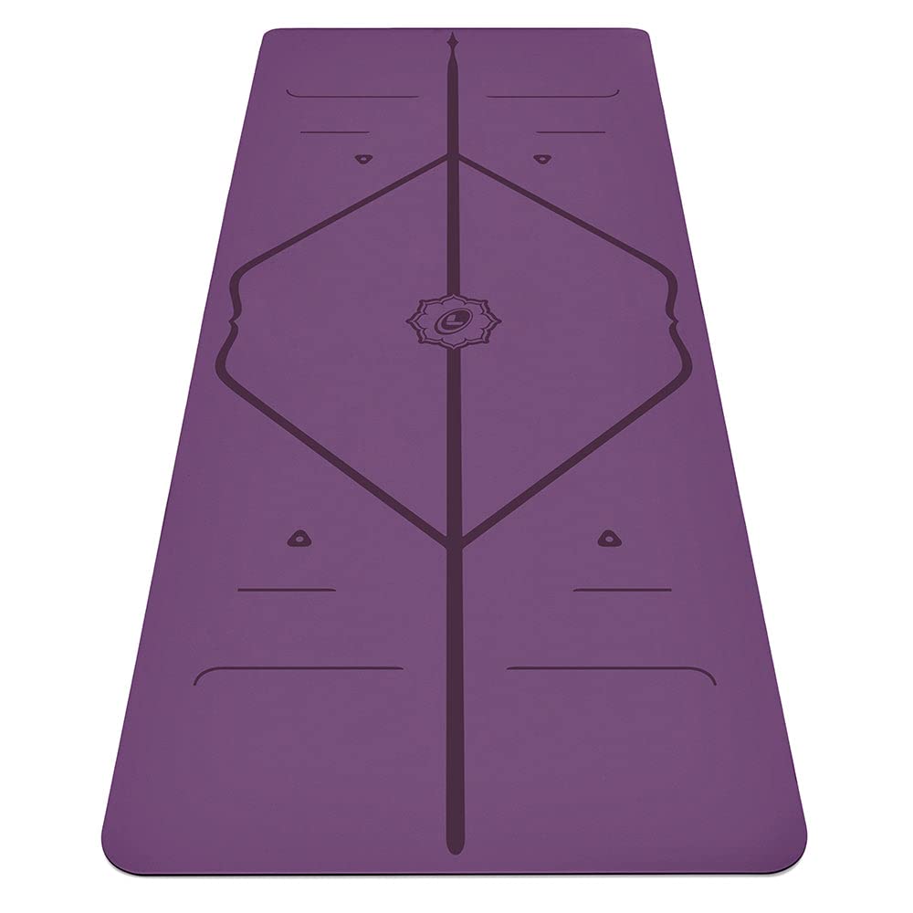 LIFORME Kids Classic Yoga Mat - Free Yoga Bag, Patented Alignment System, Warrior-like Grip, Non-slip, Eco-friendly, sweat-resistant, long, wide, 4.2mm thick mat for comfort