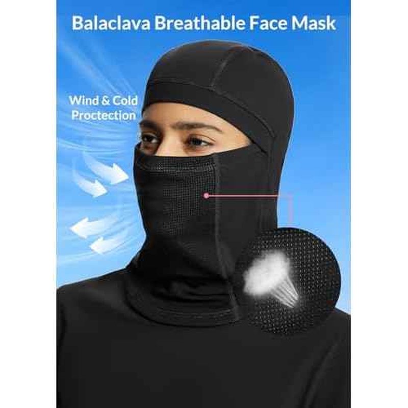 baleaf Thermal Long Sleeve Women Shirts Winter Clothes Cowl Neck Warm Fleece Base Layer Tops with Balaclava and Thumbholes