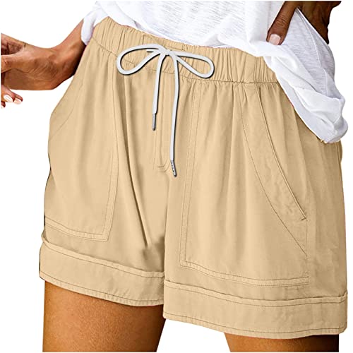 Aboser High Waisted Shorts Womens Shorts Casual Drawstring SweatShorts Classic Solid Color Pant Stretch Wide Leg Bottoms 2024 Y2K Lounge Shorts Flash Deals Prime of Day Clearance