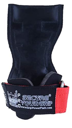 Lifting Grips PRO Weight Gloves Best Heavy Duty Straps Alternative to Power Hooks Deadlifts Adjustable Neoprene Padded Wrist Wrap (RdStRb, Small 5.0"-6.40" Wrist Size)