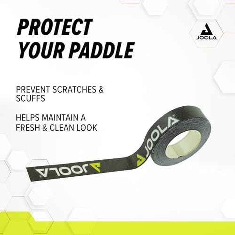 JOOLA Pickleball Paddle Edge Tape - Protects Edge Guard & Covers Lead Tape for Paddles - Fits Any Brand & Most Sizes of Pickleball Rackets - 5 Meter Extra Long Roll for 6 Racquettes