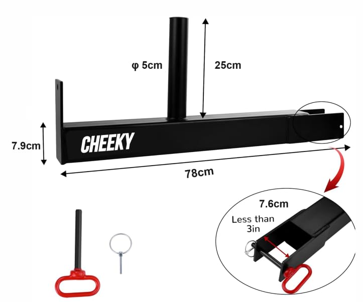 Cheeky Belt Squat Attachment For 3"x3" Power Racks - Lever Arm Rack Mounted Squat System 3x3