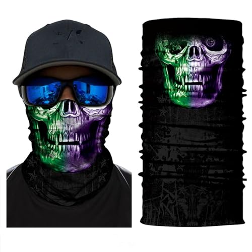 Scarves Bandanas Skull Face Tube Headband, Gaiter Head Wrap Balaclava Magic Scarf Motorcycle Multi Function Headwear