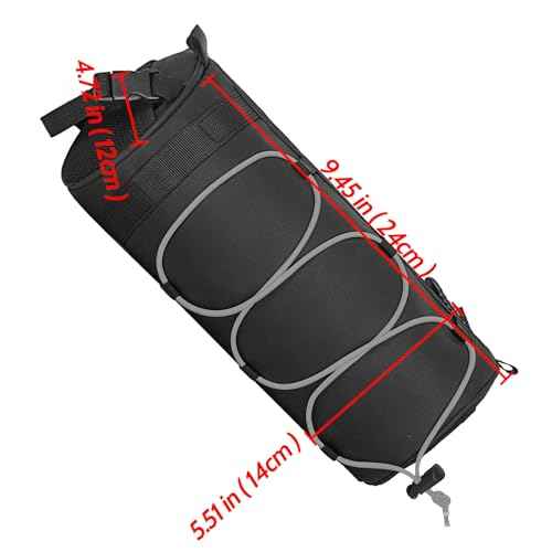 Bike Handlebar Bag Bicycle Handle Bar Bag Handy Front Bike Bags Handlebar Storage Pouch Pack with Shoulder Strap Little Mountain Road Bike Barrel Bag (Gray)