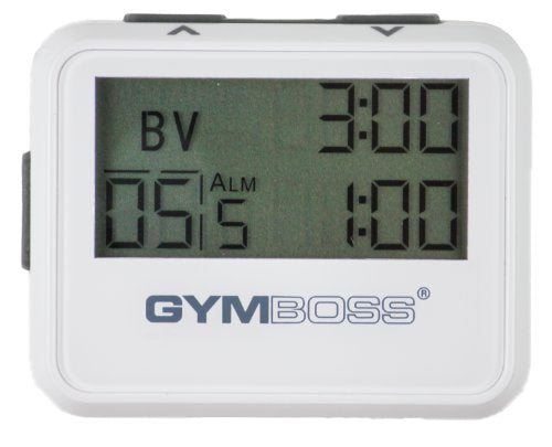 Gymboss Interval Timer and Stopwatch - White/Gray Gloss