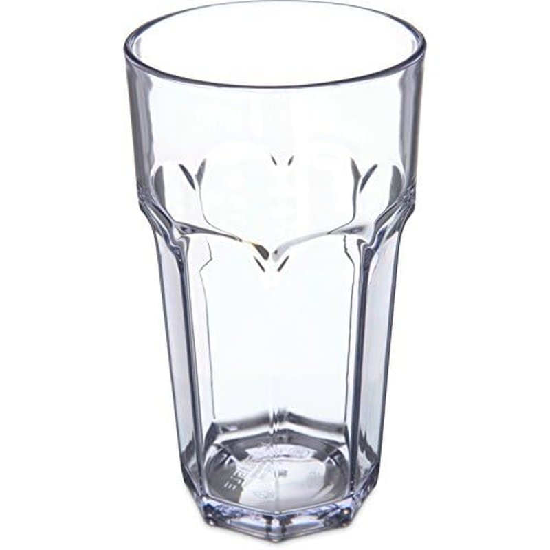 Carlisle FoodService Products Louis Tall Tumbler for Restaurants, Catering, Kitchens, Plastic, 32 Ounces, Clear, (Pack of 24)