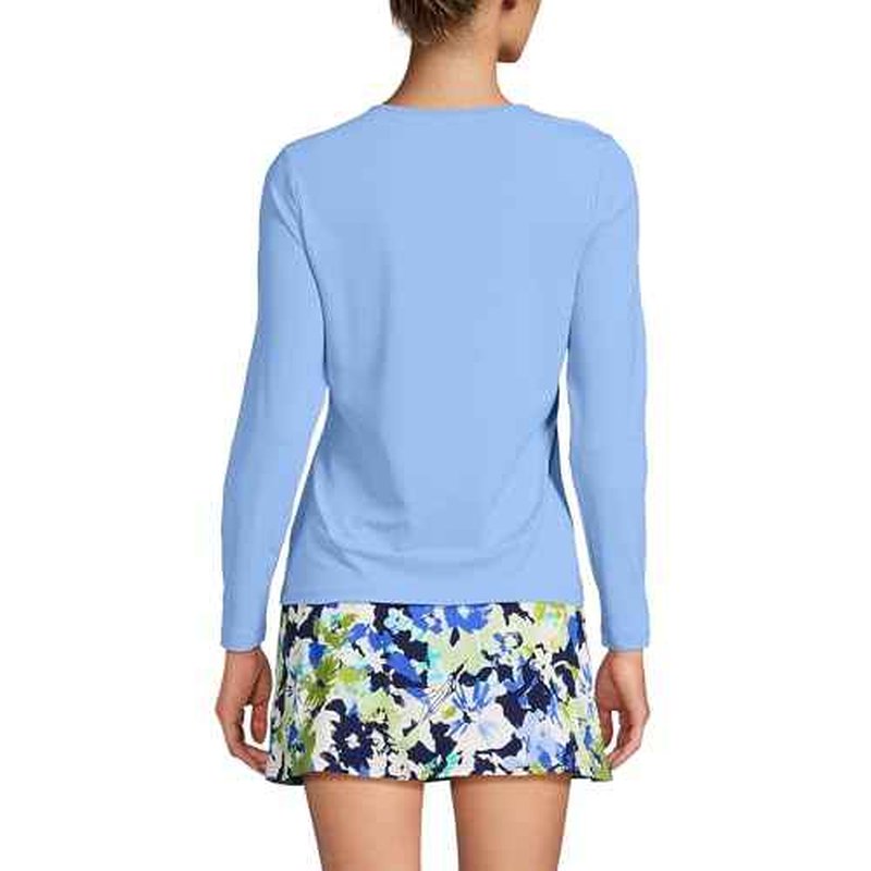 Lands' End Women's Sunshade UPF 50 Long Sleeve Relaxed Rash Guard