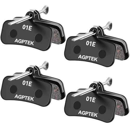 AGPTEK Bike Brake Pads, High-Performance Bicycle Brake Pad, 4 Pairs Mountain Bike Pad for Shimano/Tektro/TRP, Work Ebike/Mountain & Road Bike