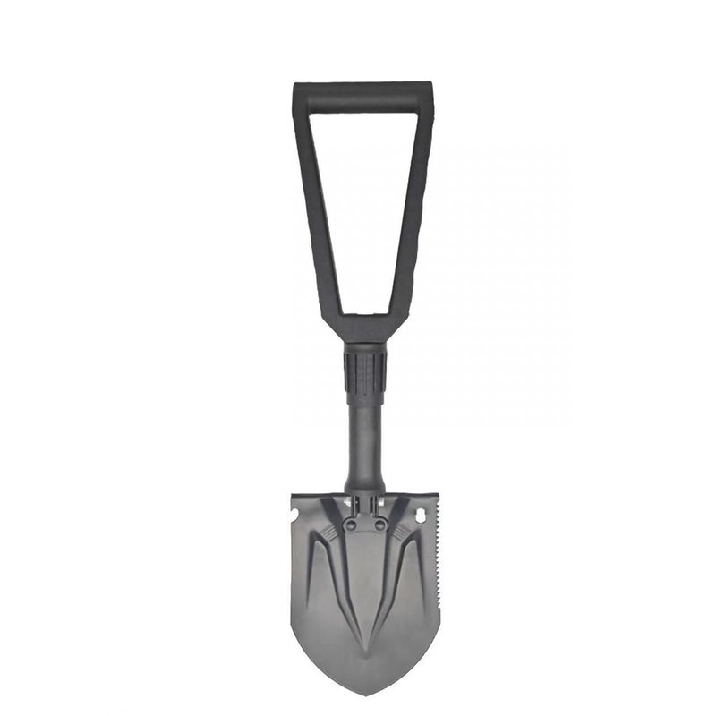 24" Outdoor Emergency Folding Shovel, High Hardness Carbon Steel Camping Shovel with Serrated Edge & Carry Bag, Portable Survival Shovel for Camping, Hiking, Backpacking & Outdoor Activities