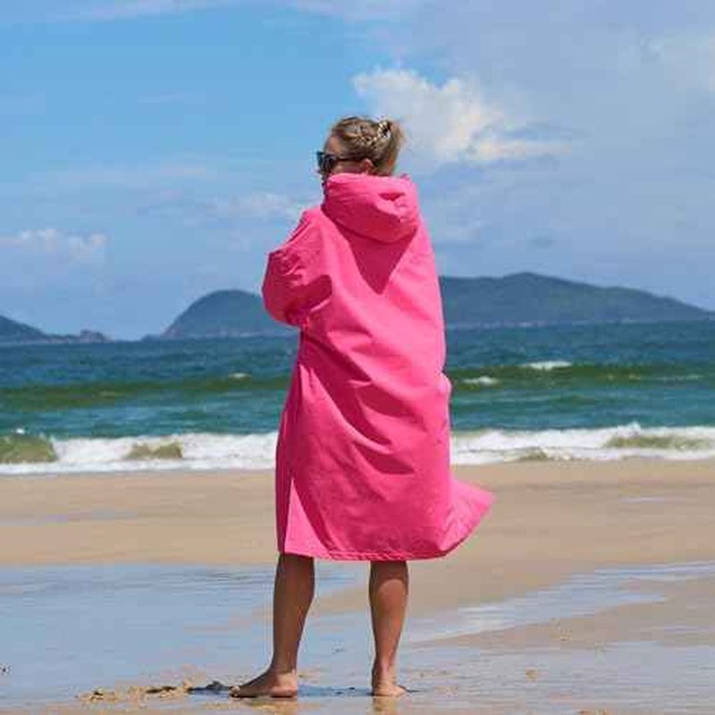 Owntop Swim Parka Surf Poncho for Kids Youth and Adult, Unisex Oversized Bat Wing Hooded Changing Robe Windproof Waterproof