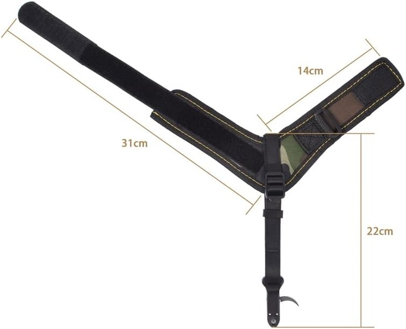Adjustable Archery Compound Bow Release Aid - Foldback Design, Black Wrist Strap Trigger Caliper for Right/Left Hand