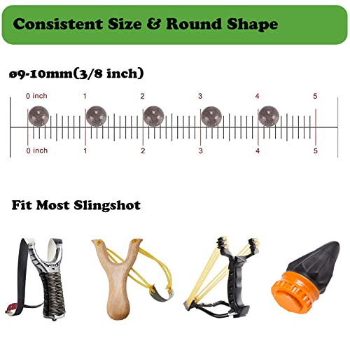 Timbocca Slingshot Ammo 3/8 Inch, 2400pcs Biodegradable Clay Sling Shot Ammo Ball, Come with Ammo Pouch.