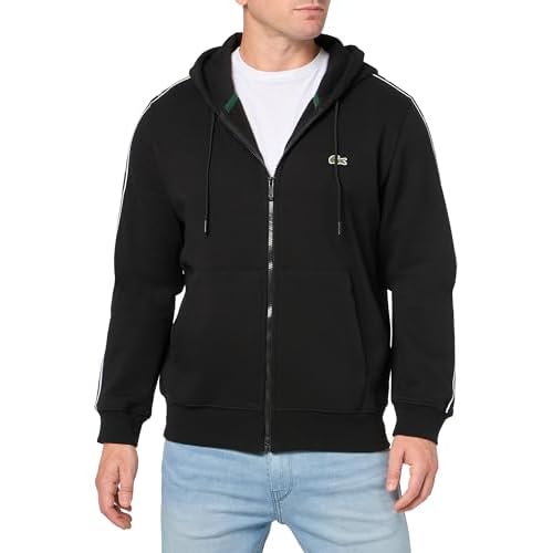 Lacoste mens Classic Fit Zip Up Hoodie W/Taping