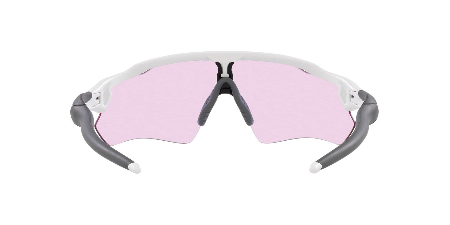 Oakley Men's OO9208 Radar EV Path Rectangular Sunglasses, Matte White/Prizm Lowlight, 38 mm