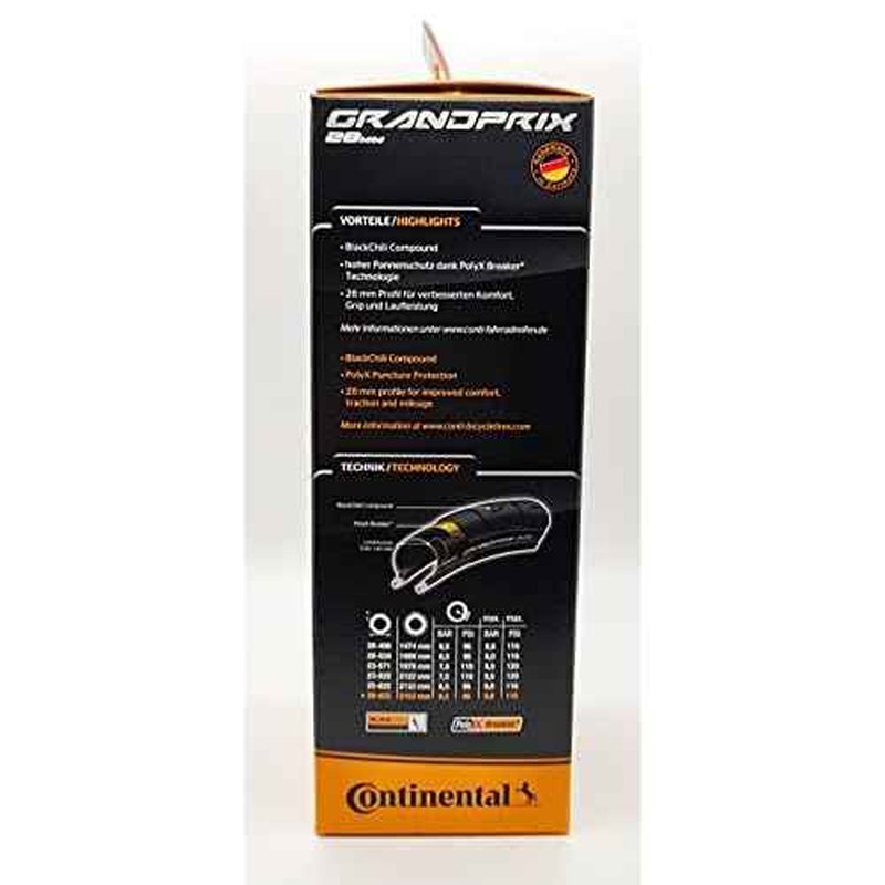 Continental Grand Prix All Rounder Bicycle 700x28 Black Chili Folding Clincher - Pair (2 Tires)