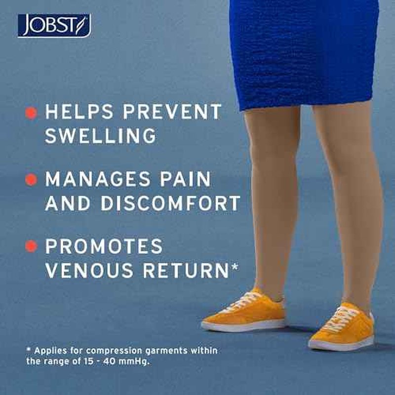 JOBST Relief Knee High Graduated Compression Socks 20-30mmHg - Comfortable Unisex Design - Closed Toe