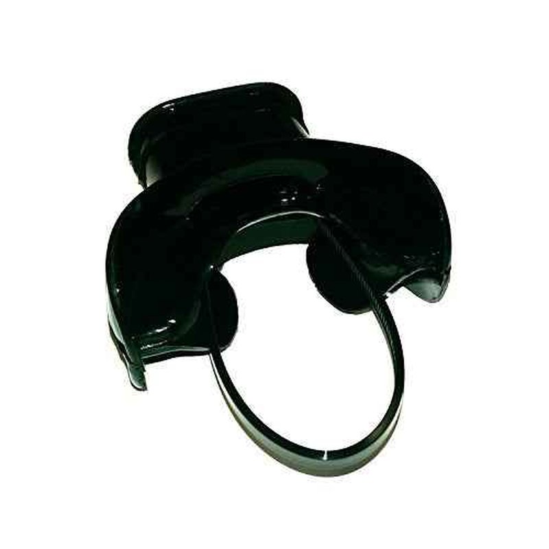 Trident Comfort Bite Mouth Piece with Roof of Mouth Bridge and Rolled Edges (Black)