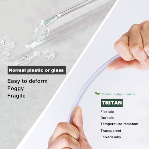 Replacement Straw Set for ThermoFlask Bottles ? Fits 14/16/18/24/32/40/64 oz, Straws + Cleaning Brushes + Measuring Sheets + Cutter Tool